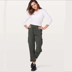 Lululemon Women's Move Lightly Tencel Cargo Pants dark gray casual $98 active